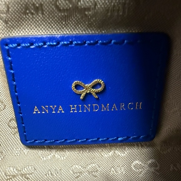 NEW ANYA HINDMARCH girlie stuff pouch in royal blue nylon - Picture 6 of 6